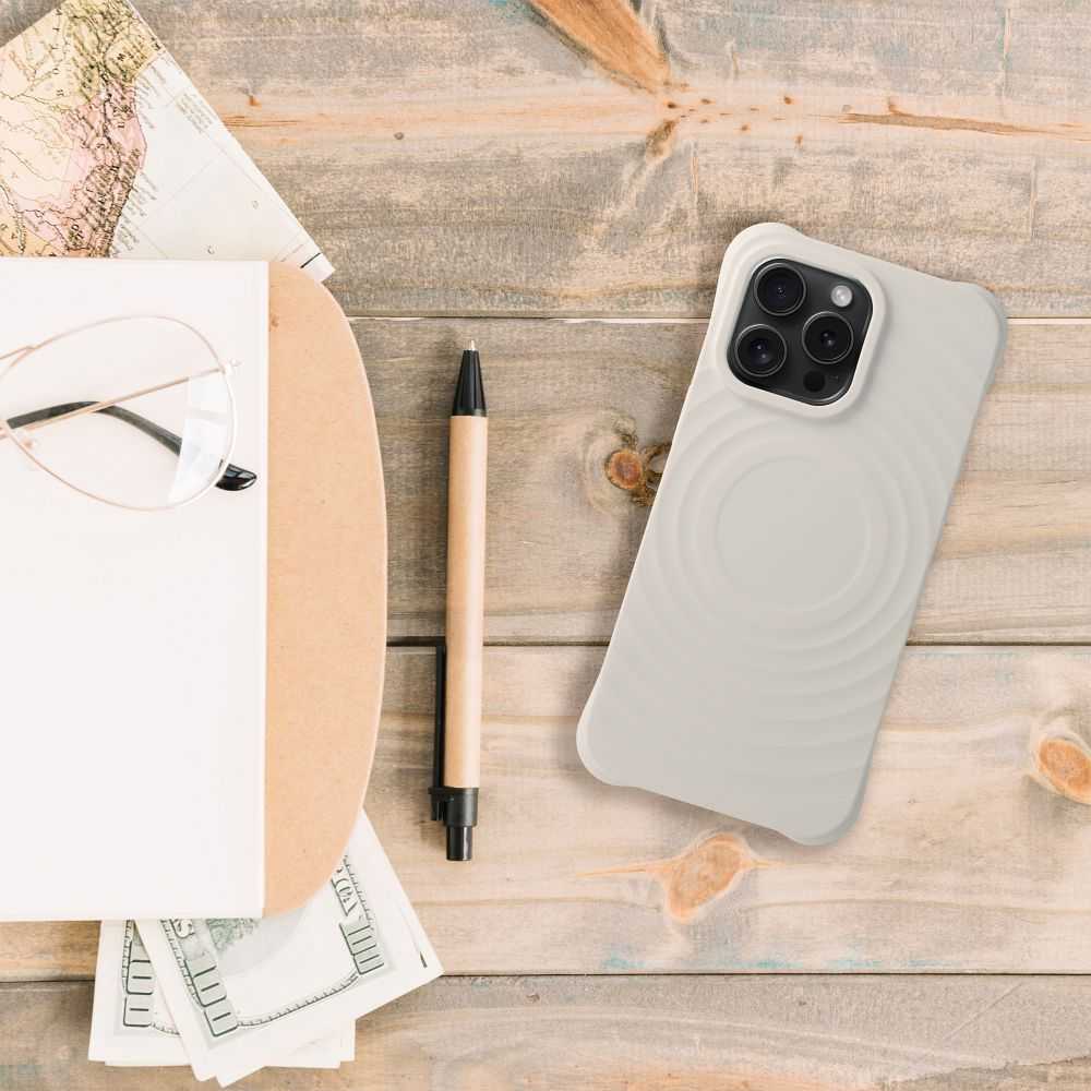 Dėklas Oem Case for iPhone 15 PRO Silicone Zephyr Mag Cover zgodny su MagSafe baltas