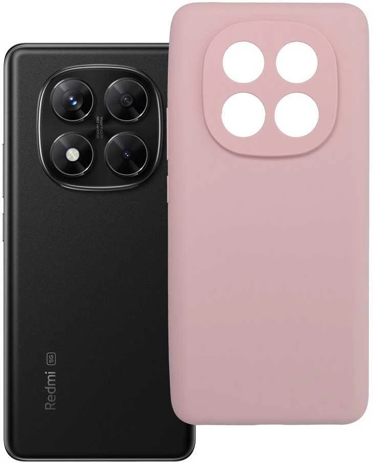 Oem Dėklas SILICONE 2mm skirtas Xiaomi Redmi NOTE 14 Pro 5G rožinės spalvos