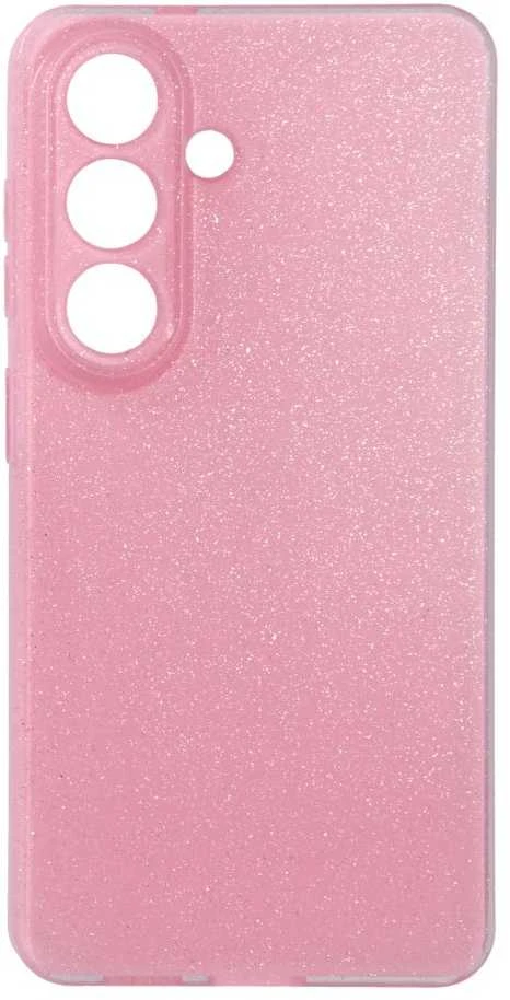 Oem Samsung S26 skaidrus dėklas 2 mm mirksinčios rožinės spalvos