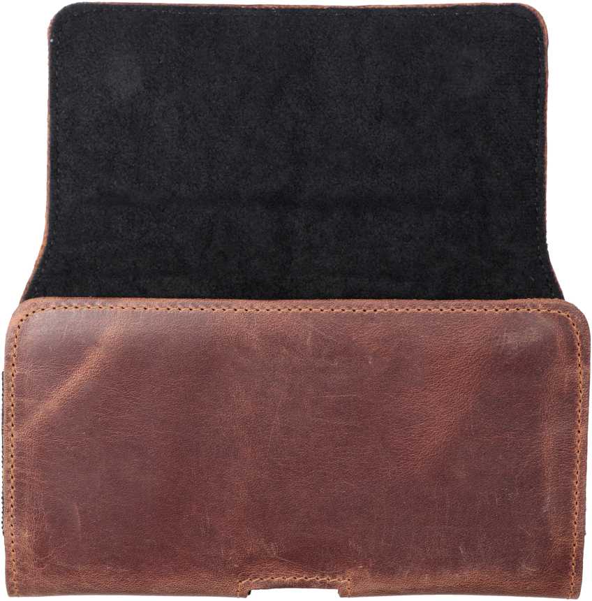 OEM odinis universalus horizontalus diržo dėklas - ROYAL Crazy Horse / ruda - 2XL dydis - skirtas SAMSUNG A21s / S20 ULTRA / S21 ULTRA / A70 / A71 / XIAOMI REDMI 9 / HUAWEI P SMART PRO