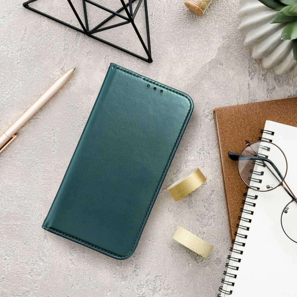 Oem Dėklas su atvartu Xiaomi Redmi NOTE 15 PRO PLUS 5G Smart Magneto tamsiai žalia