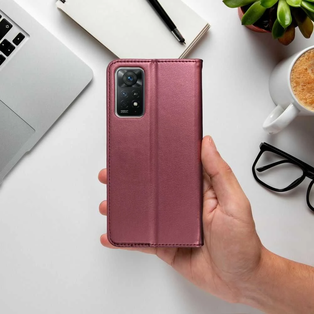 Oem Dėklas su klapką na Xiaomi Redmi NOTE 15 PRO 5G Smart Magneto bordo spalvos