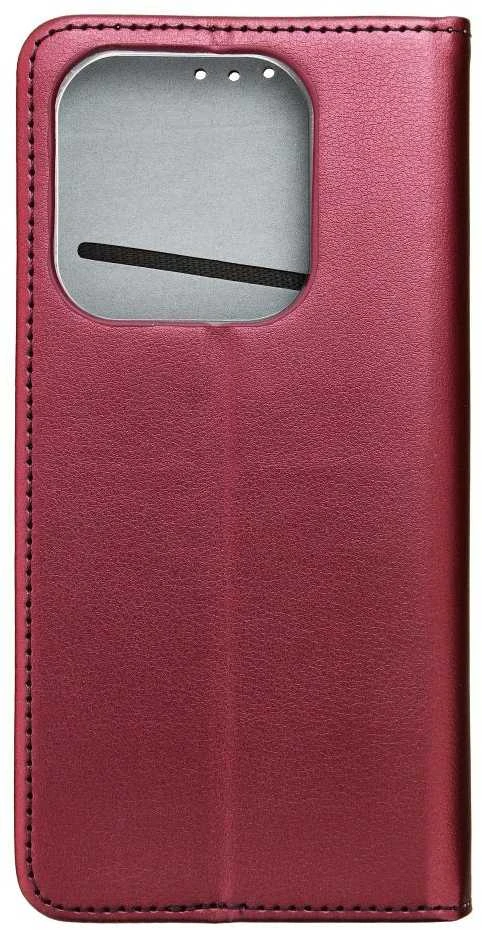 Oem SMART MAGNETO Book dėklas skirtas Xiaomi Redmi Note 14 5G burgundy