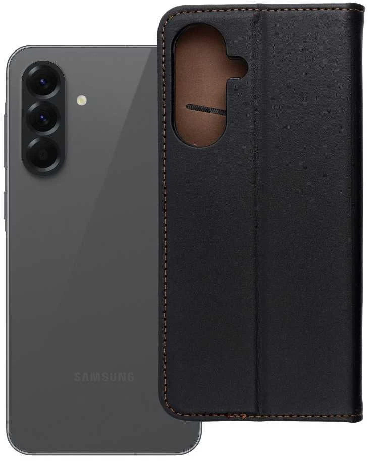 Dėklas su klapką na Samsung A56 5G Smart Pro Book skórzane juoda