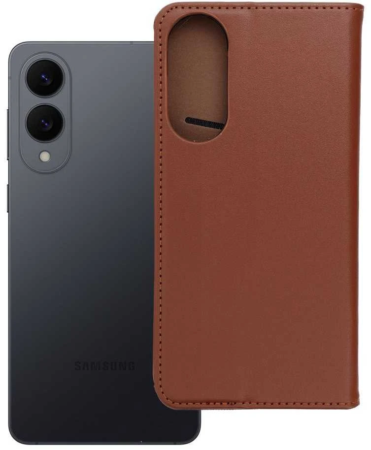 Oem SMART Pro Book leather dėklas skirtas Samsung Galaxy S25 Edge rudos spalvos