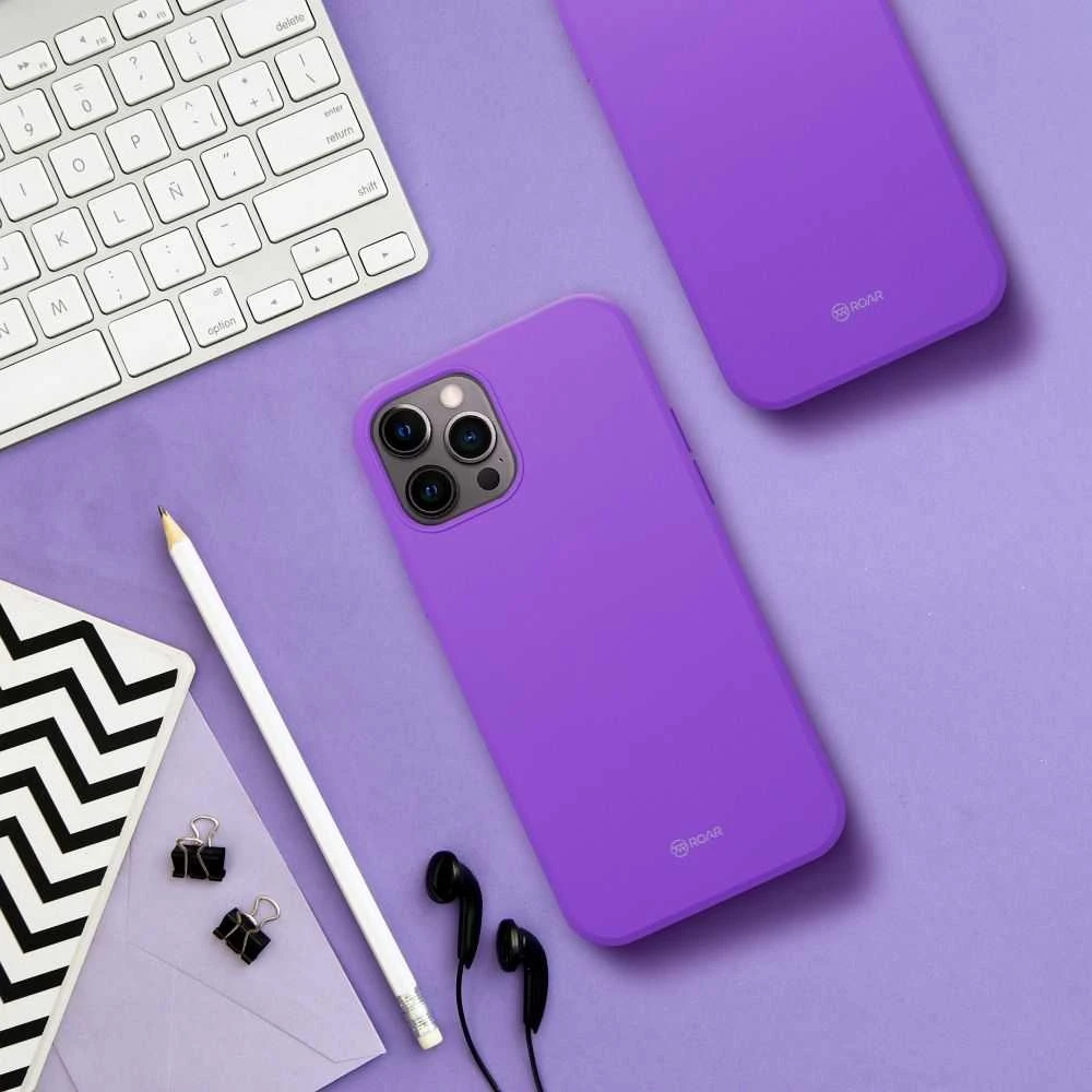 ROAR VISĄ DIENĄ LAIKANTIS SPALVINGAS ŽELINIS DĖKLAS SAMSUNG S26 Plus, violetinis