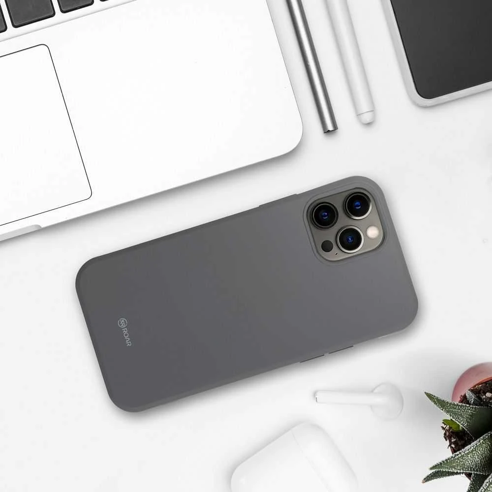 ROAR VISĄ DIENĄ TINKANTIS SPALVINGAS ŽELINIS DĖKLAS SAMSUNG S26 Ultra pilkas