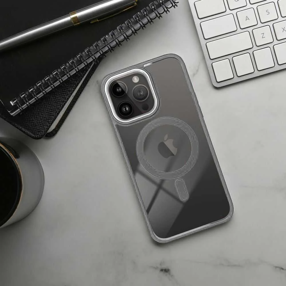 Oem Dėklas na Samsung S26 PLUS Color Edge Mag Cover zgodne su MagSafe tytanowe pilka