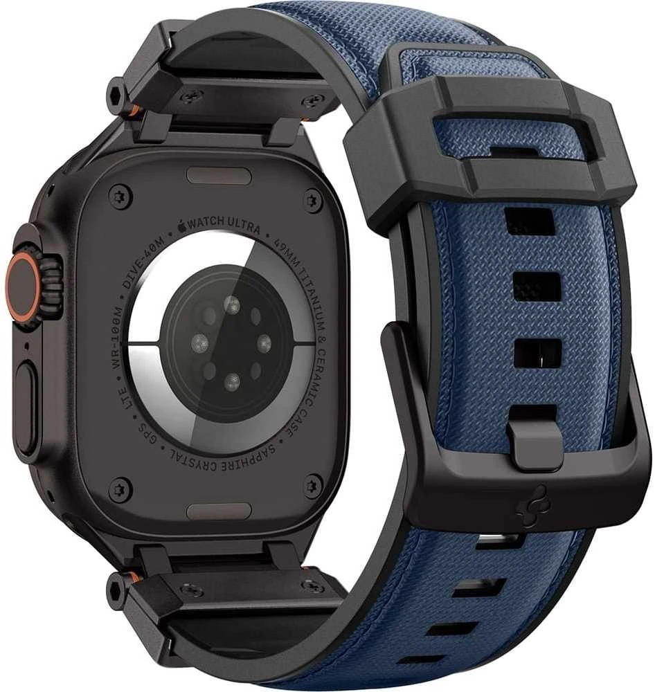 „Spigen DuraPro Armor“ dirželis, skirtas „Apple Watch 44 / 45 / 46 / 49 mm“ – tamsiai mėlynas Mėlyna