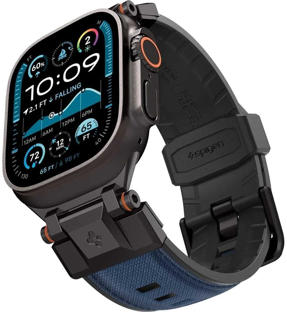 „Spigen DuraPro Armor“ dirželis, skirtas „Apple Watch 44 / 45 / 46 / 49 mm“ – tamsiai mėlynas Mėlyna