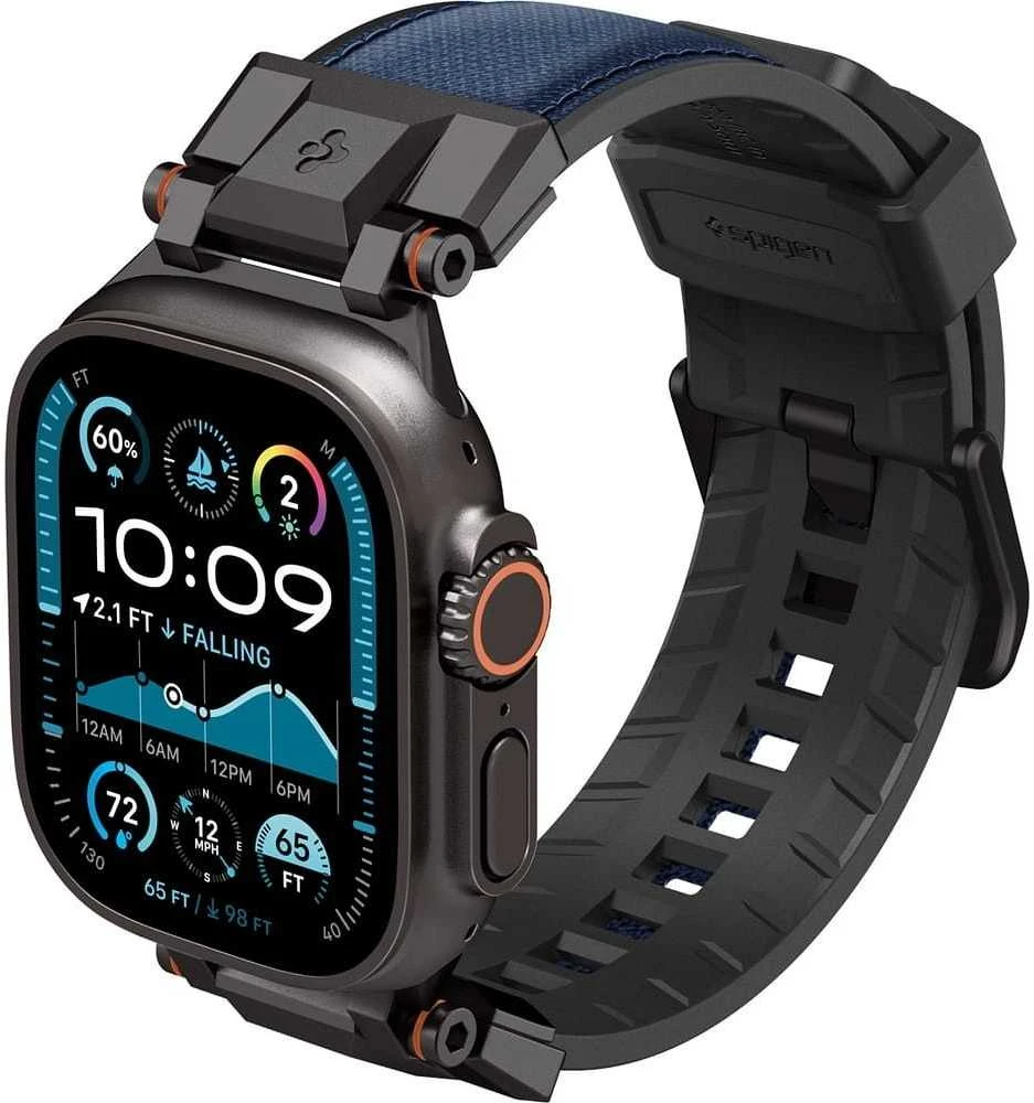 „Spigen DuraPro Armor“ dirželis, skirtas „Apple Watch 44 / 45 / 46 / 49 mm“ – tamsiai mėlynas Mėlyna