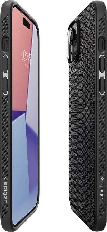 Spigen dėklas LIQUID AIR skirtas Apple iPhone 16 Plus matte juodos spalvos