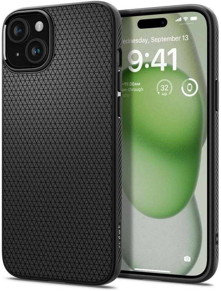 Spigen dėklas LIQUID AIR skirtas Apple iPhone 16 Plus matte juodos spalvos