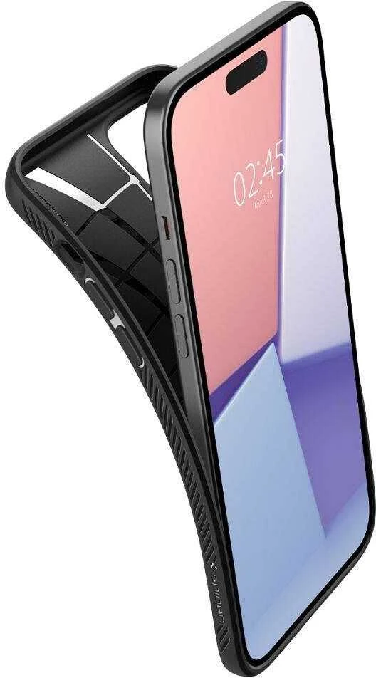 Spigen dėklas LIQUID AIR skirtas Apple iPhone 16 Plus matte juodos spalvos