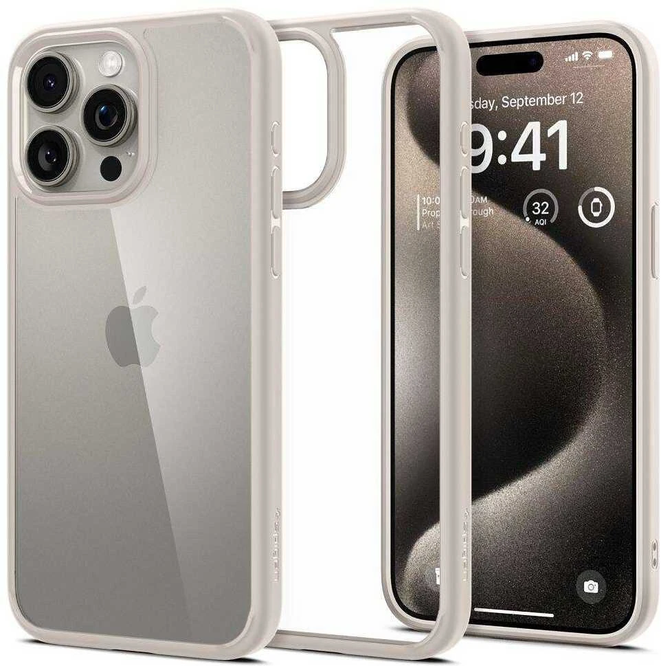 Spigen Liquid Air Apple iPhone 16 Pro – dėklas telefonui titano spalvos