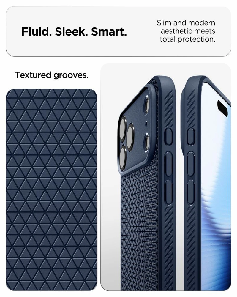 Dėklas SPIGEN case LIQUID AIR for IPHONE 17 Pro Max/ 18 Pro Max navy mėlynas