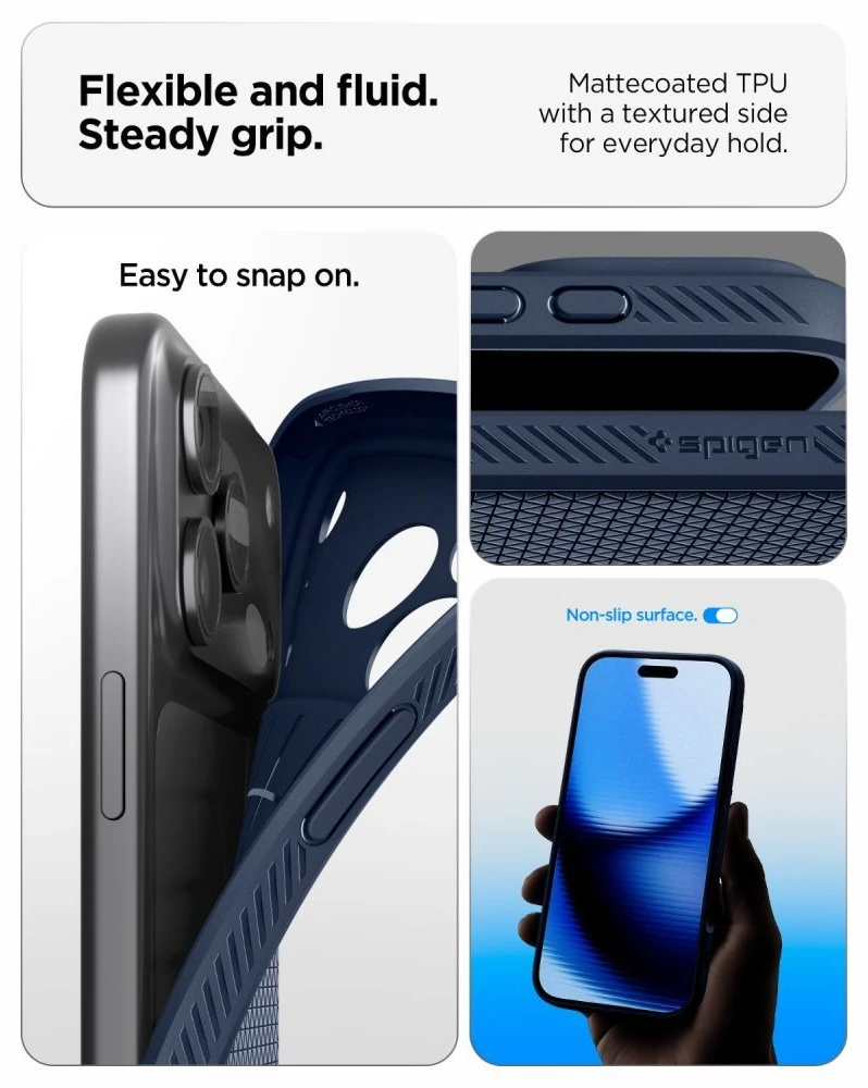 Dėklas SPIGEN case LIQUID AIR for IPHONE 17 Pro Max/ 18 Pro Max navy mėlynas