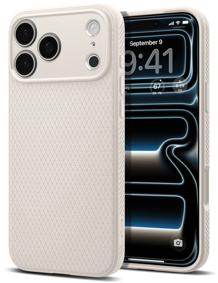 Dėklas SPIGEN case LIQUID AIR for IPHONE 17 Pro/ 18 Pro natural titanium