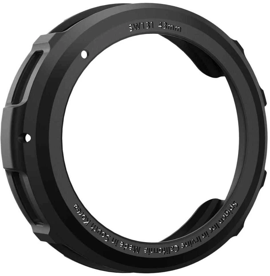 Dėklas Spigen Liquid Air, matinės juodos spalvos – Samsung Galaxy Watch6 Classic 43mm