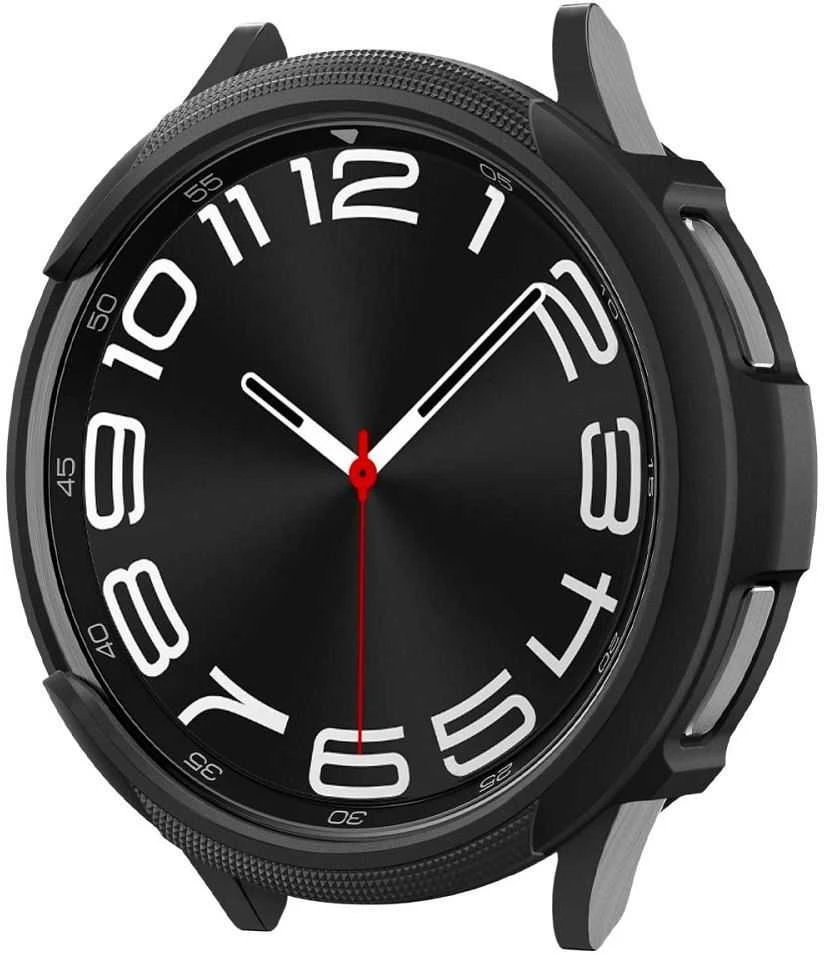 Dėklas Spigen Liquid Air, matinės juodos spalvos – Samsung Galaxy Watch6 Classic 43mm