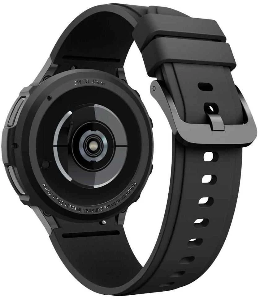 Dėklas Spigen Liquid Air, matinės juodos spalvos – Samsung Galaxy Watch6 Classic 43mm