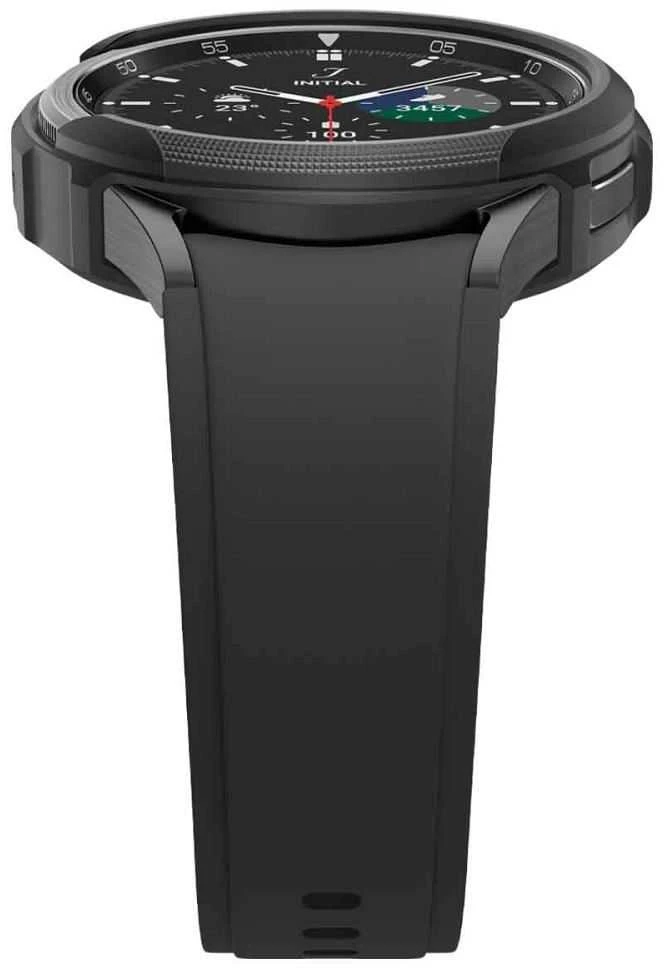 Dėklas Spigen Liquid Air, matinės juodos spalvos – Samsung Galaxy Watch6 Classic 43mm