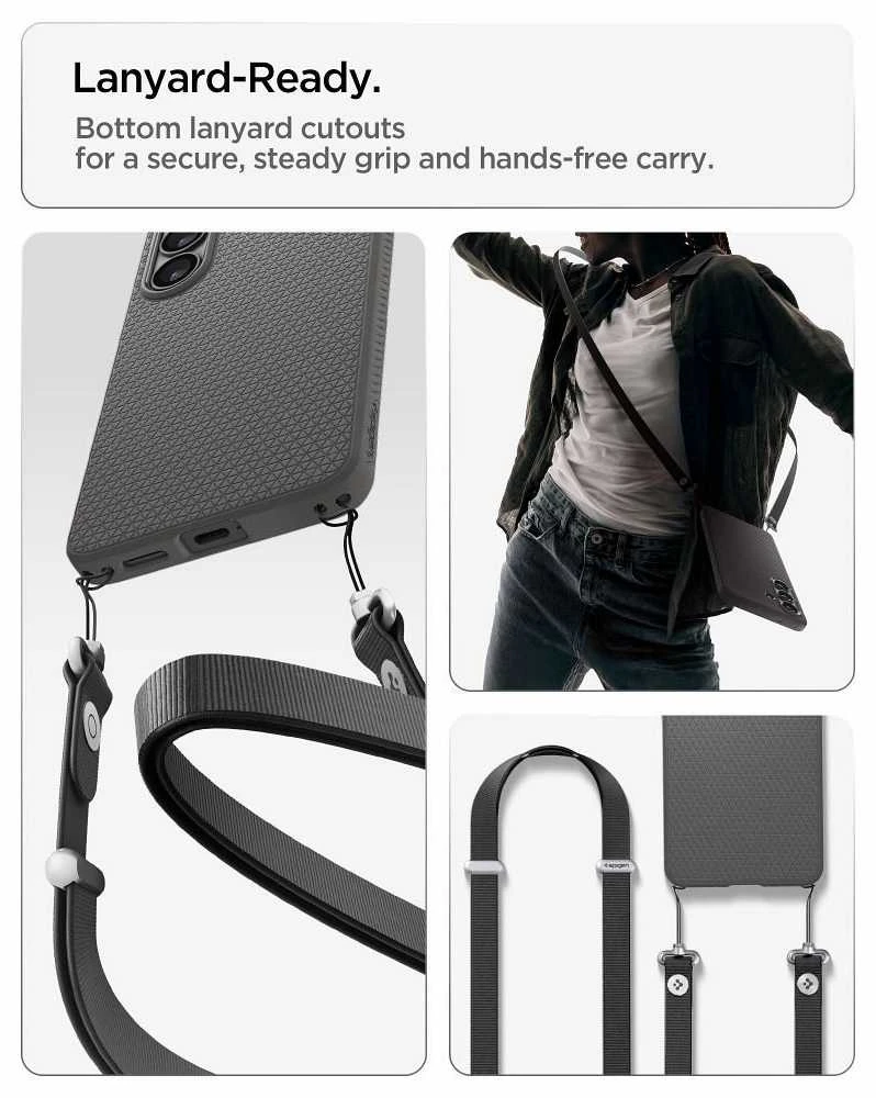Spigen Liquid Air dėklas skirtas Samsung Galaxy S26+ – pilkos spalvos