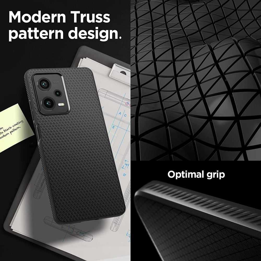 Spigen Liquid Air - dėklas skirtas Xiaomi Redmi Note 12 Pro 5G / POCO X5 Pro 5G Juodas