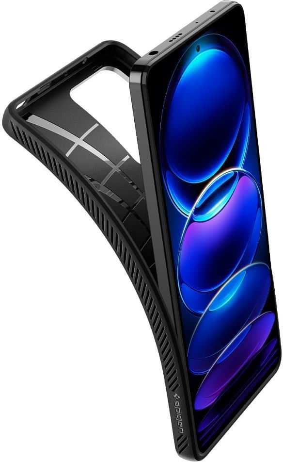 Spigen Liquid Air - dėklas skirtas Xiaomi Redmi Note 12 Pro 5G / POCO X5 Pro 5G Juodas