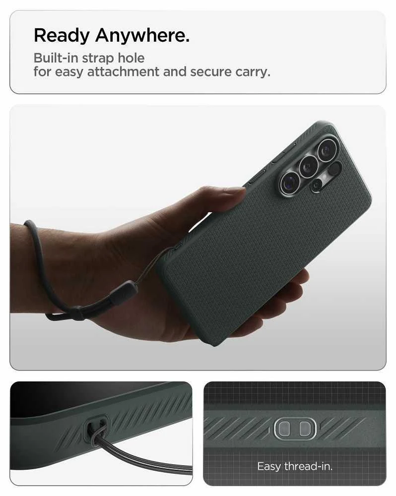 Dėklas Spigen Liquid Air Mag MagSafe Samsung Galaxy S26 Ultra Abyss žalios spalvos