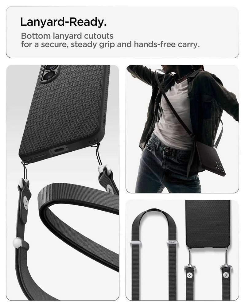 Spigen Liquid Air Mag MagSafe dėklas skirtas Samsung Galaxy S26+ – Matte juodos spalvos