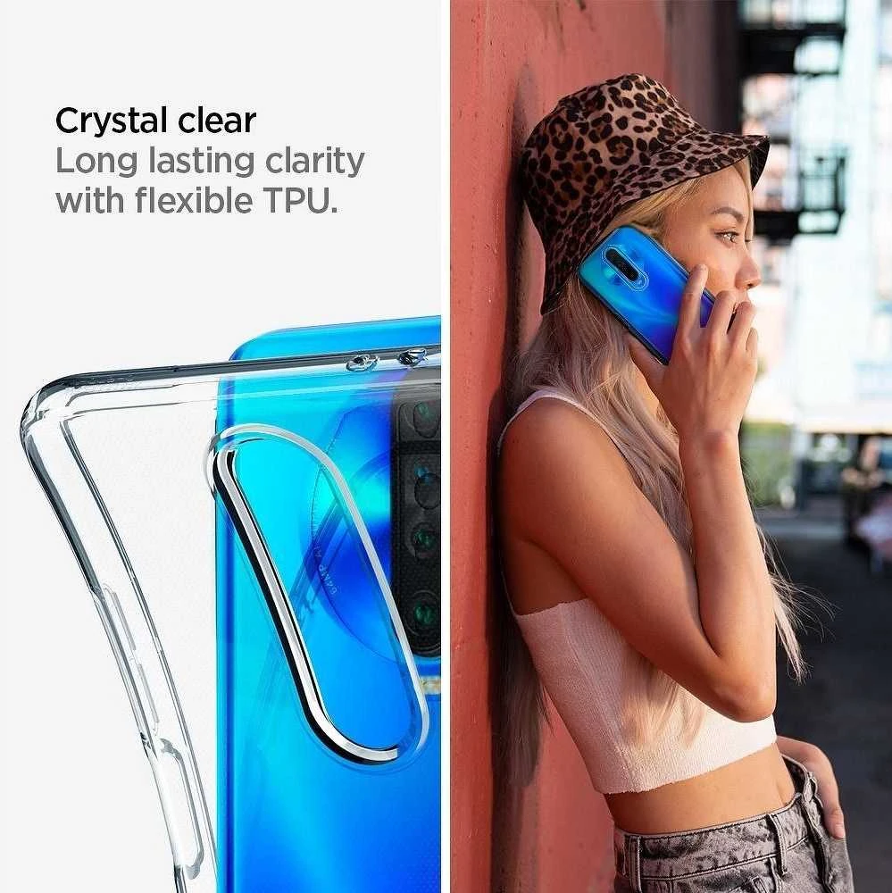 „Spigen“ skystųjų kristalų dėklas „Xiaomi PocophoneX2“ / „Redmi K30 Crystal Clear“ ACS00698