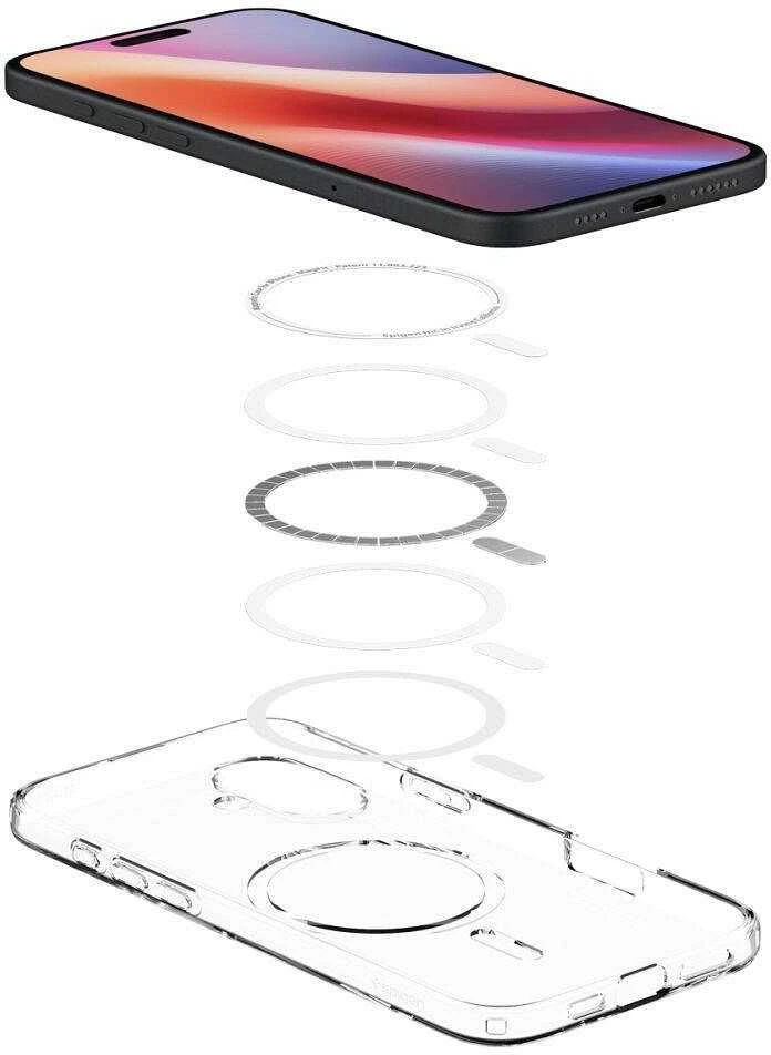 SPIGEN LIQUID CRYSTAL MAG MAGSAFE Apple iPhone 16 dėklas telefonui skaidrus