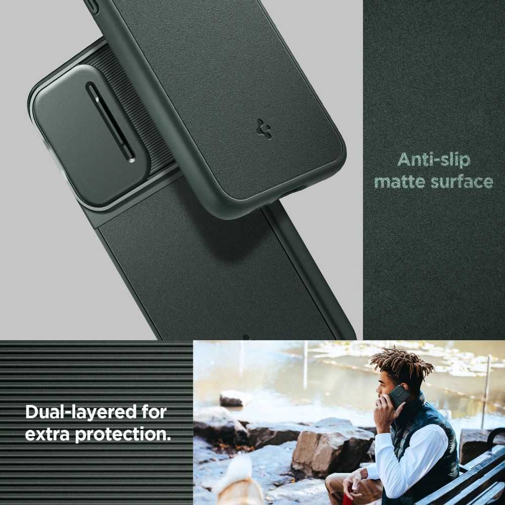 Spigen Optik Armor dėklas skirtas Samsung Galaxy S23 FE, spalva - Abyss Green