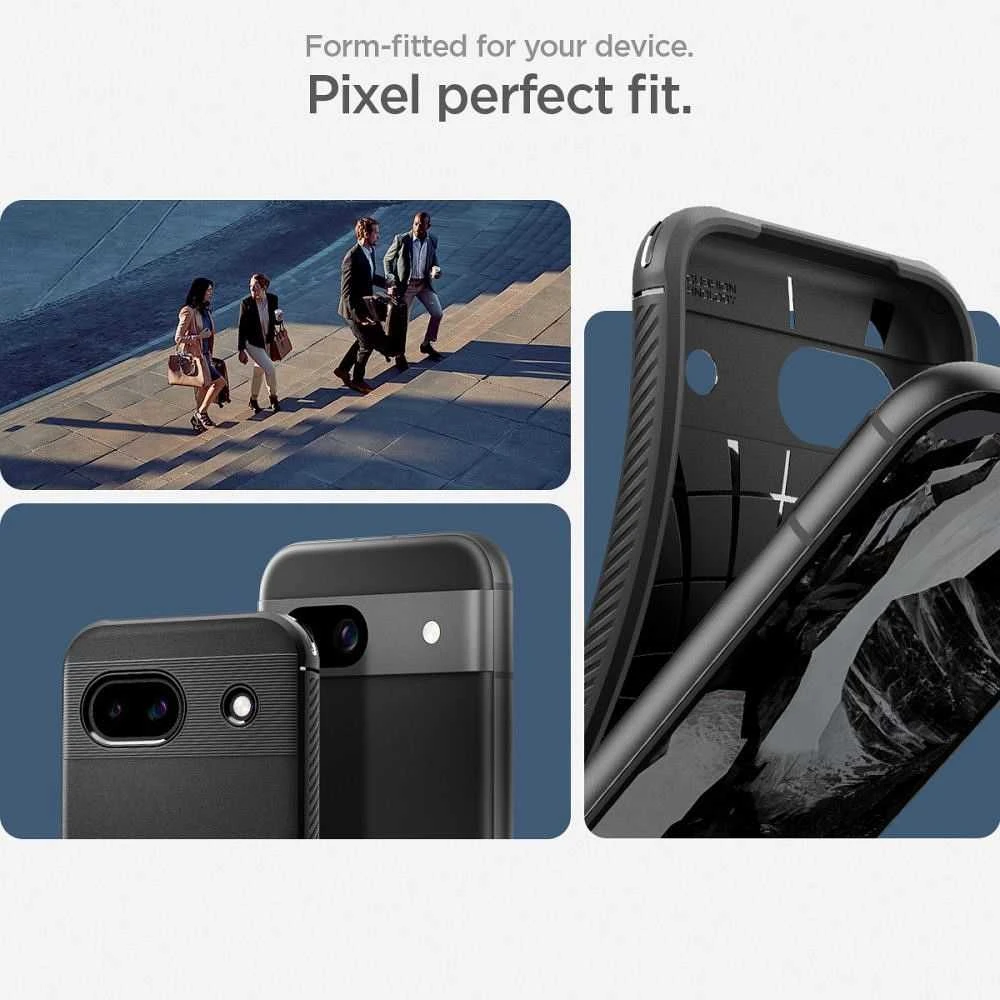Spigen Rugged Armor – dėklas skirtas Google Pixel 8A Juodas
