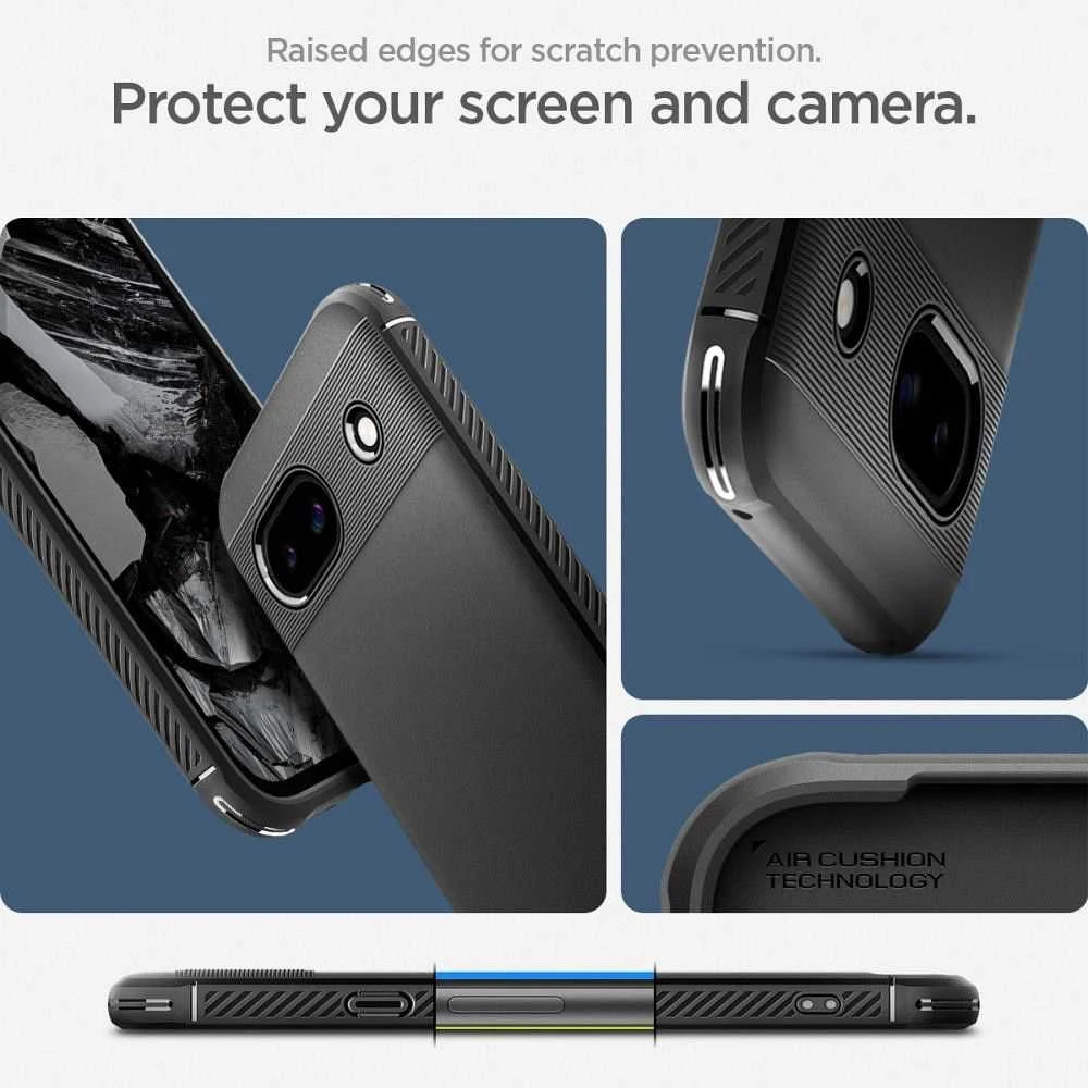 Spigen Rugged Armor – dėklas skirtas Google Pixel 8A Juodas