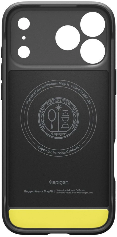 Dėklas SPIGEN case RUGGED ARMOR compatible with MagSafe for IPHONE 18 Pro / 17 Pro matte juodas