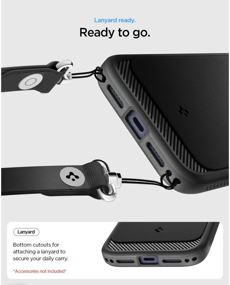 Dėklas SPIGEN case RUGGED ARMOR compatible with MagSafe for IPHONE 18 Pro / 17 Pro matte juodas