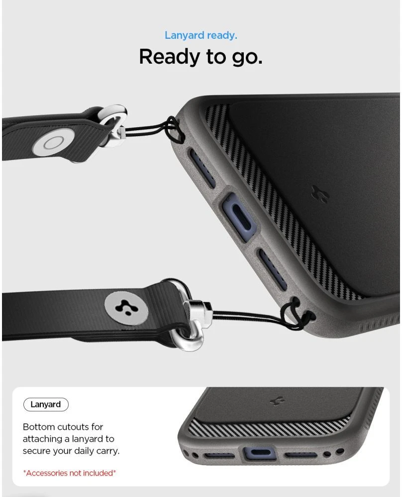 Dėklas Spigen Rugged Armor MagSafe Case for iPhone 18 Pro / 17 Pro - Gray