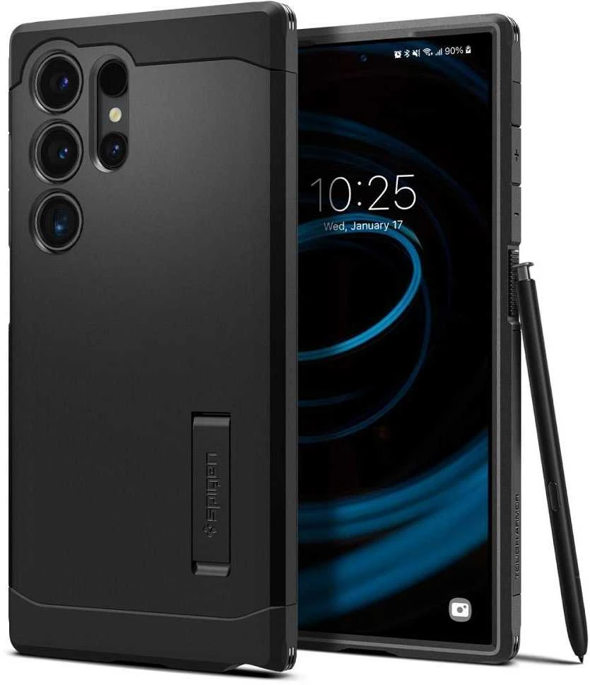 Samsung Galaxy S24 Ultra Spigen Tough Armor dėklas telefonui juodos spalvos