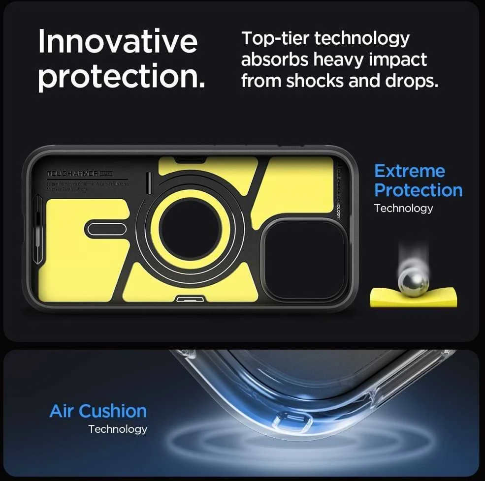 Spigen Tough Armor (MagFit) dėklas skirtas Apple iPhone 15 Pro Max, spalva - Juoda