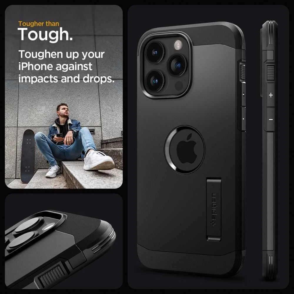 Spigen Tough Armor (MagFit) dėklas skirtas Apple iPhone 15 Pro Max, spalva - Juoda