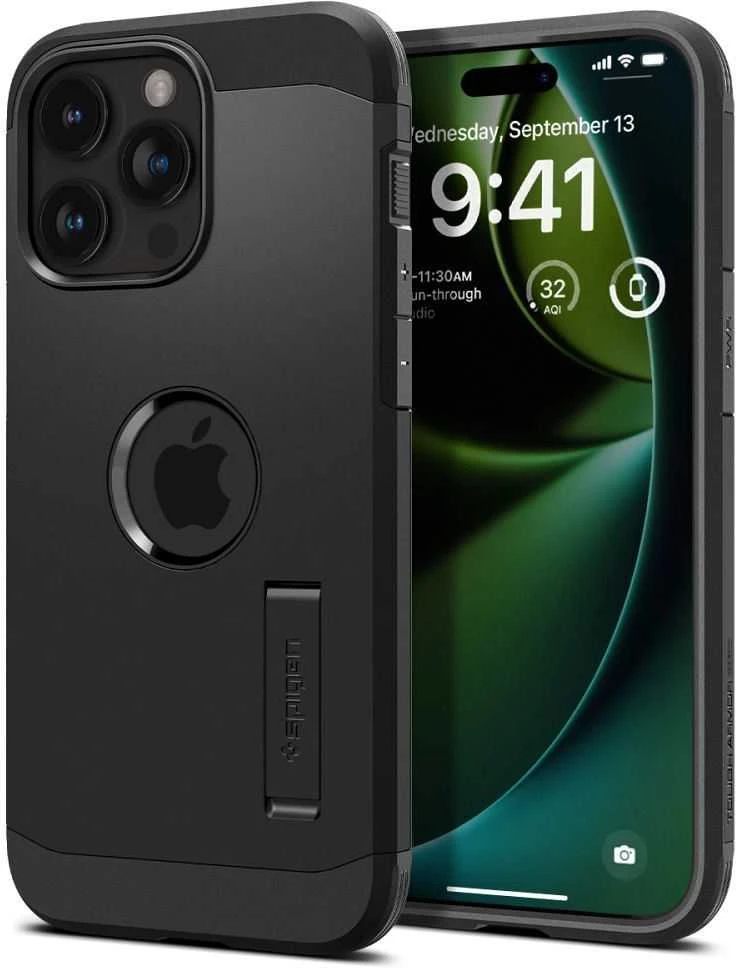 Spigen Tough Armor (MagFit) dėklas skirtas Apple iPhone 15 Pro Max, spalva - Juoda