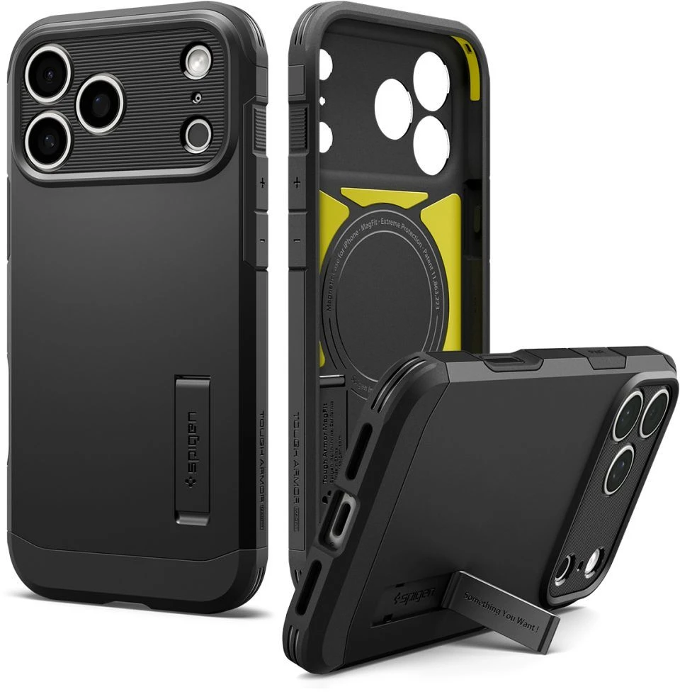Dėklas Spigen Tough Armor Case for iPhone 18 Pro Max / 17 Pro Max - Juodas