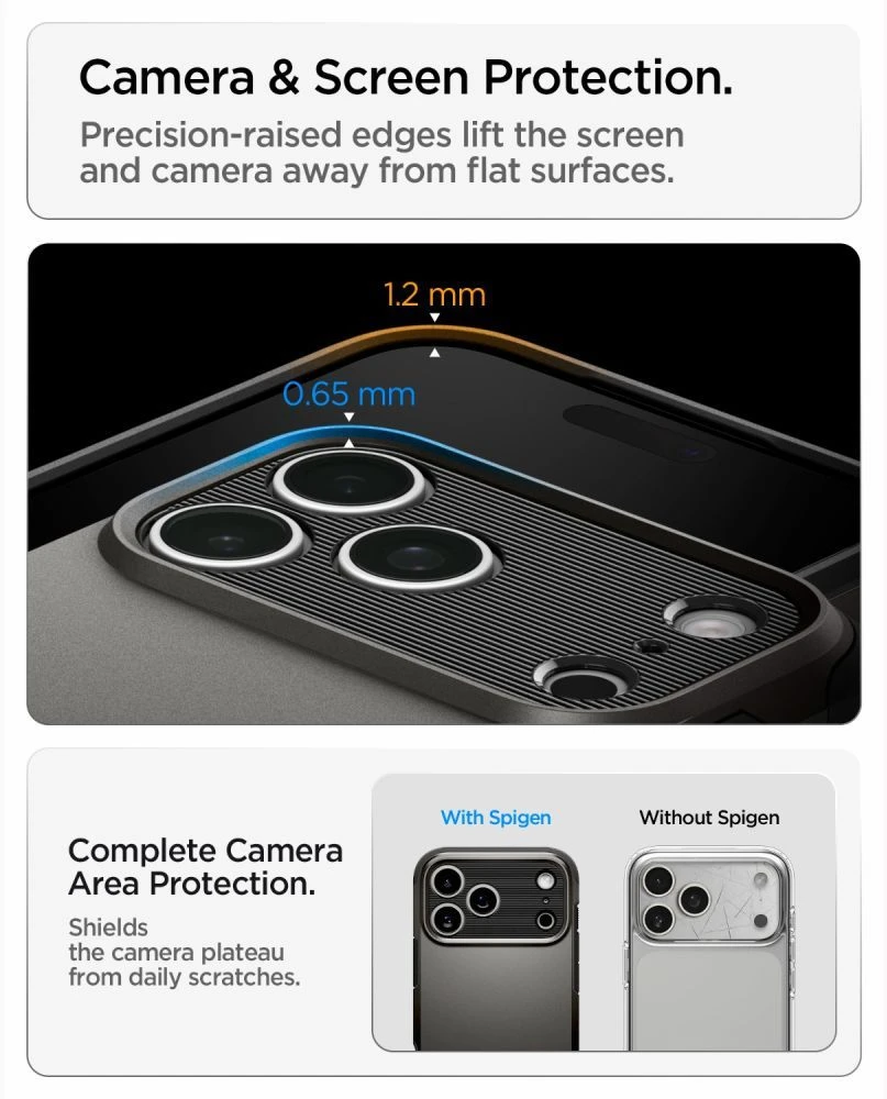Dėklas Spigen Tough Armor Case for iPhone 18 Pro Max / 17 Pro Max - Juodas