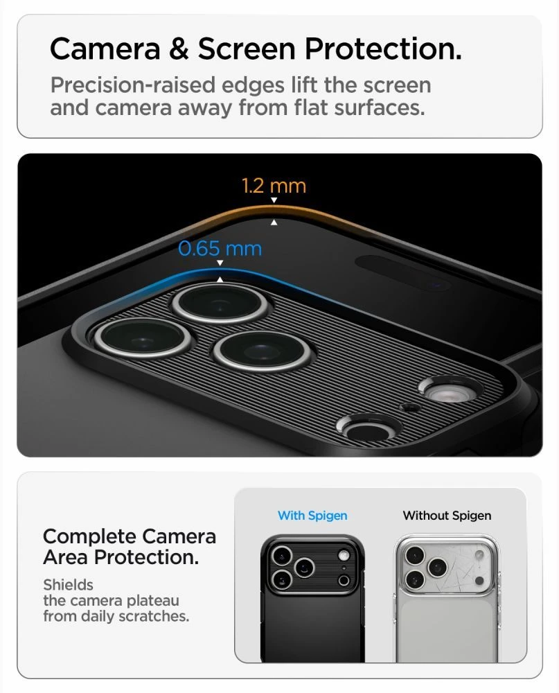 Dėklas Spigen Tough Armor Case for iPhone 18 Pro Max / 17 Pro Max - Juodas