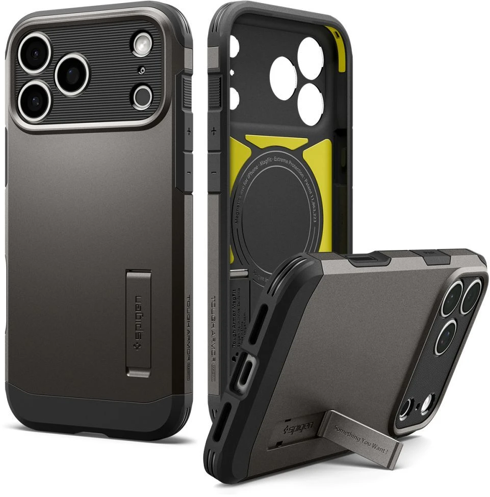 Dėklas Spigen Tough Armor Case for iPhone 18 Pro Max / 17 Pro Max - Juodas