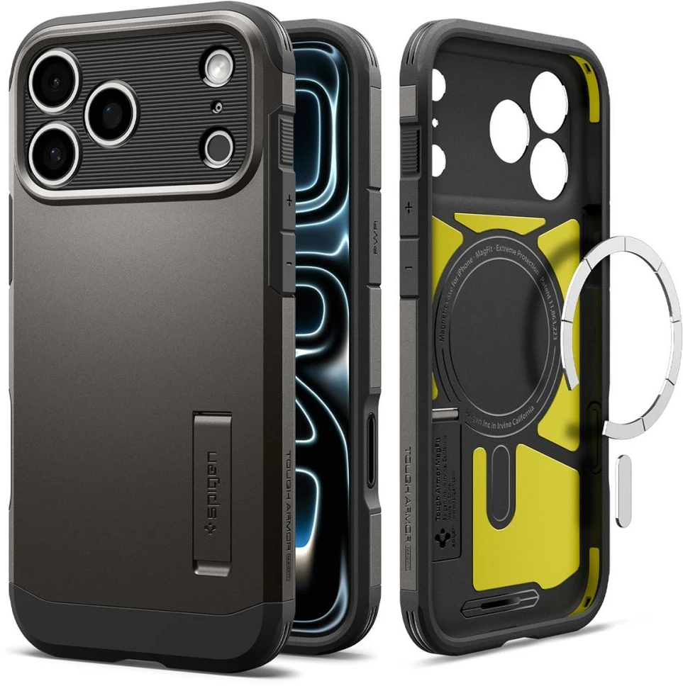 Dėklas Spigen Tough Armor Case for iPhone 18 Pro Max / 17 Pro Max - Juodas