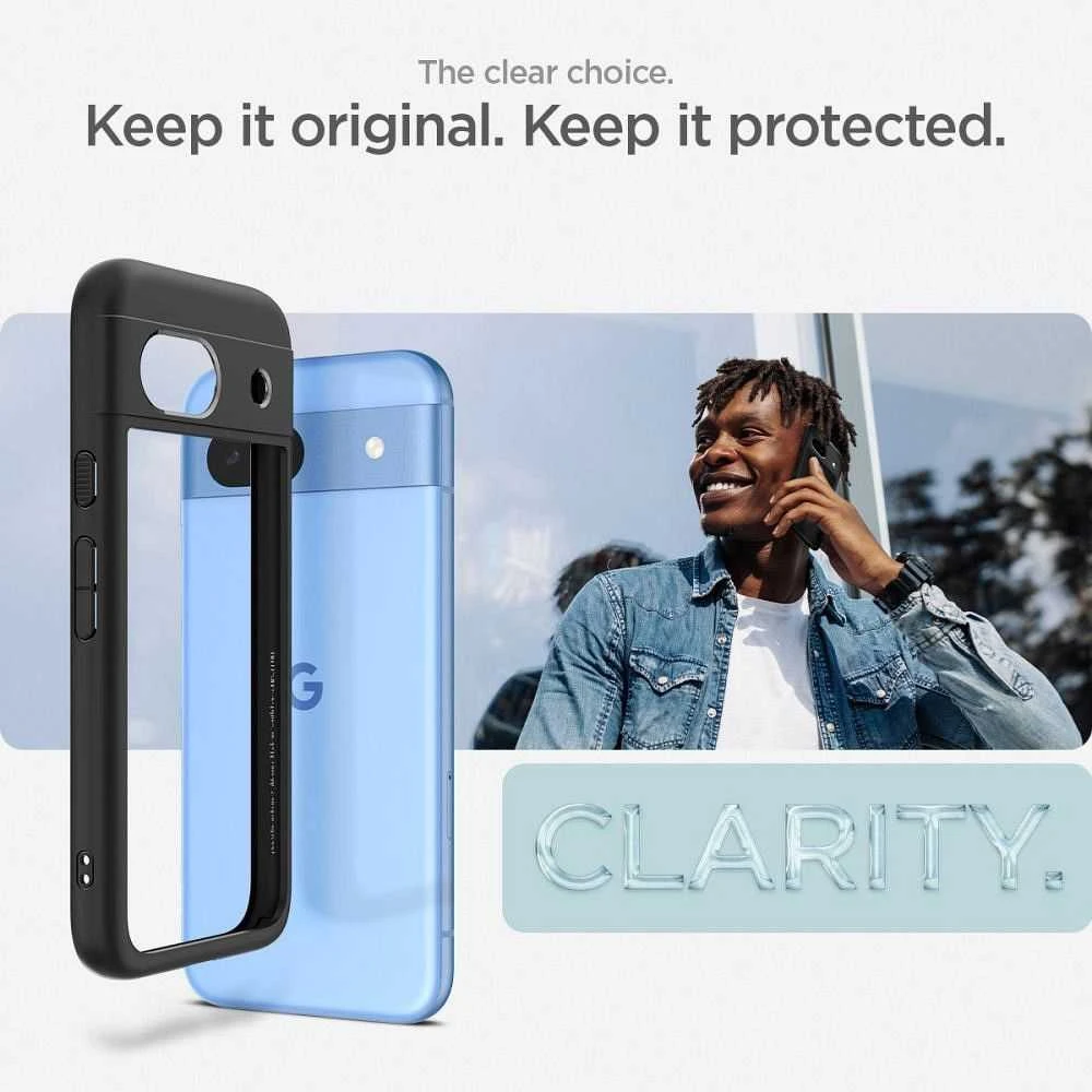 Spigen Ultra Hybrid dėklas skirtas Google Pixel 8a, spalva - Matte Black