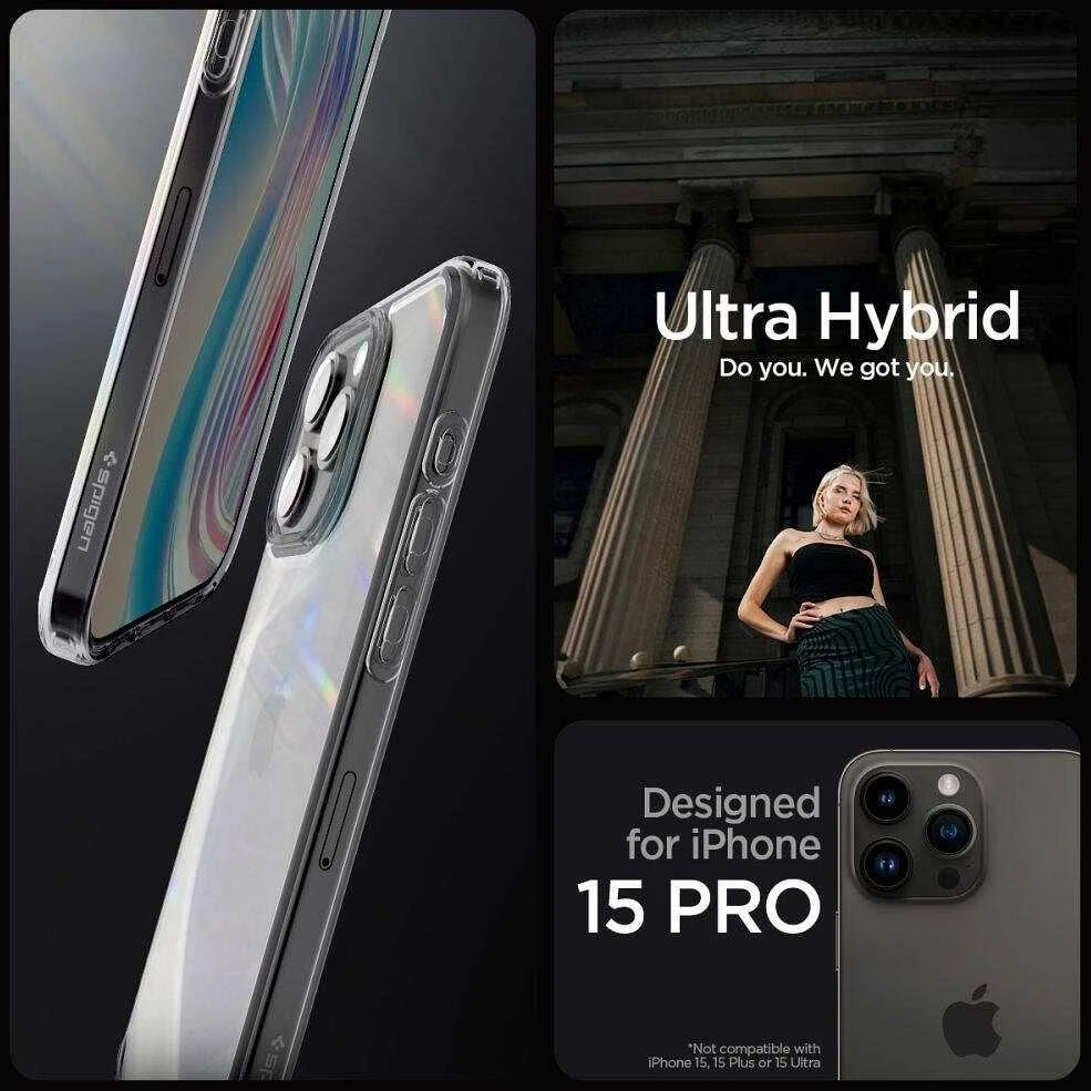Spigen Ultra Hybrid Apple iPhone 16 Pro – dėklas telefonui skaidrus